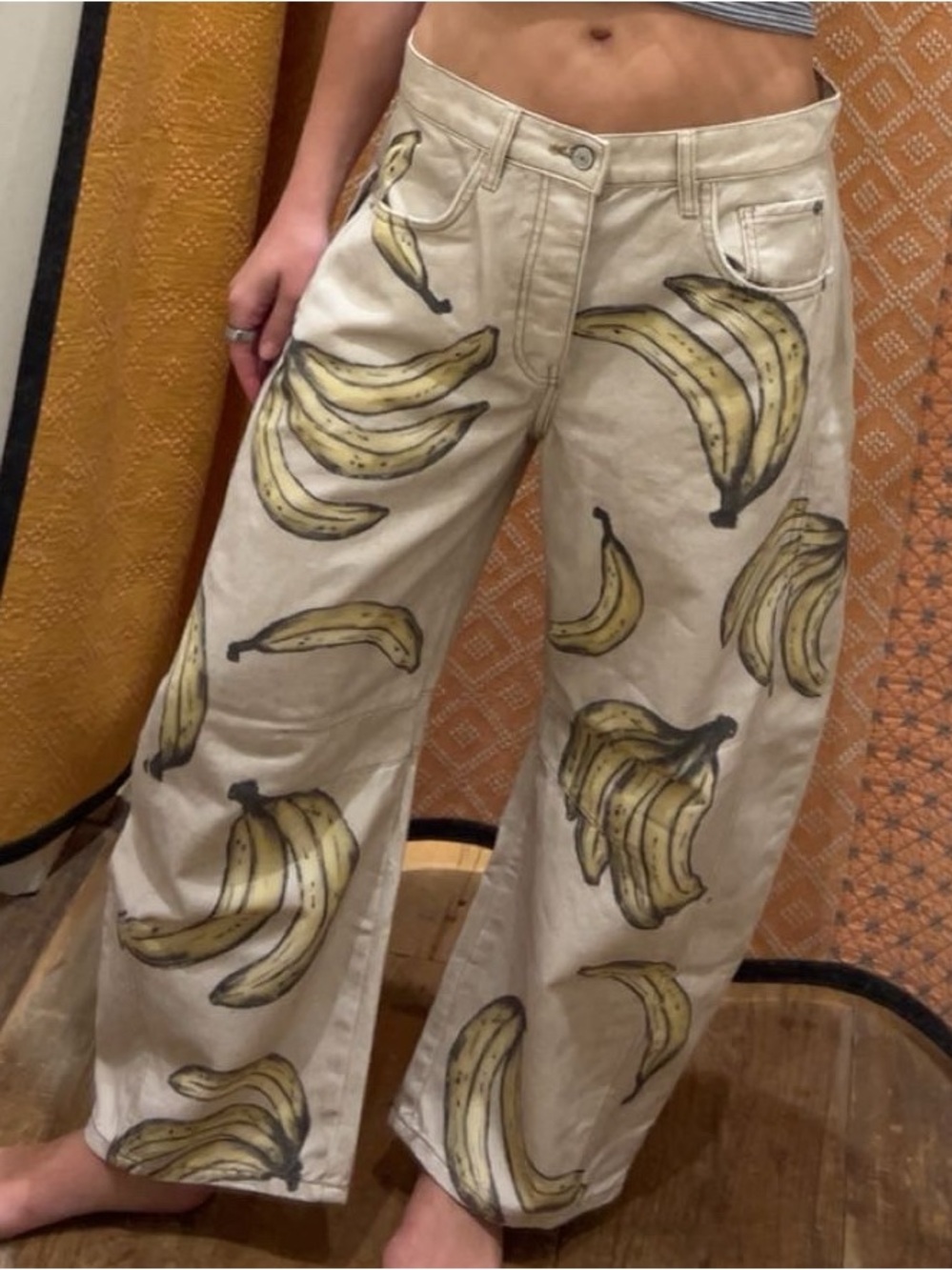 Free People Go Bananas Barrel Jeans
